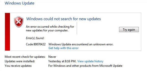 Windows 7 восстановление службы обновления