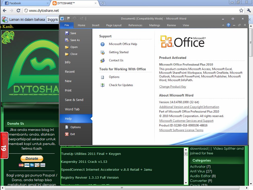 Активатор Office 2010. Активатор Windows Office 2010. Office 2010 Toolkit activat. Активатор офис таб.