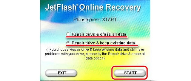 Программа JetFlash Online Recovery