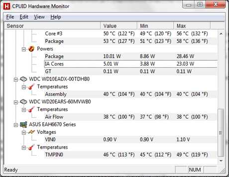 Температура процессора видеокарты