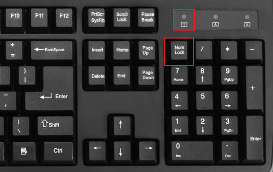 клавиша и индикатор Num Lock на клавиатуре