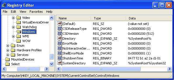 исправление ошибок реестра windows