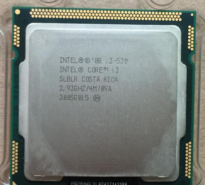 основные характеристики процессора intel core i3 530