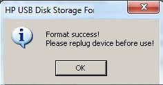 форматирование флэшки HP USB Disk Storage