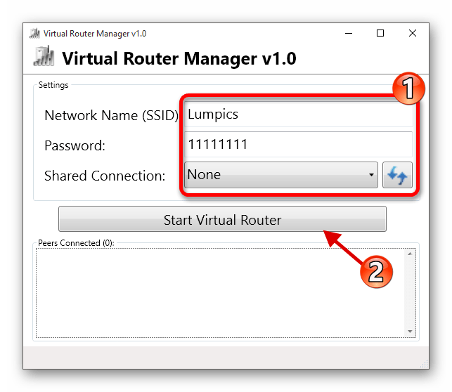 Настройка раздачи wi-fi в виндовс 10 с помощью программы Virtual Router Manager