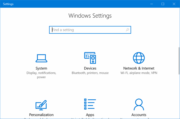 Как включить или отключить параметры в Windows 10?