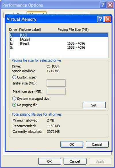 оптимальный размер файла подкачки windows 7 x32 4 гб 