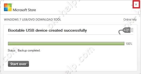 Скрин Загрузочная USB флешка Windows10 успешно сделана с помощью Windows USB/DVD Download Tool