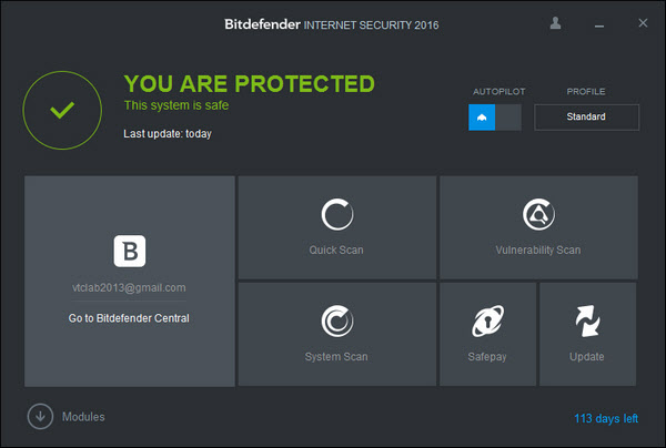 Платный антивирус Bitdefender