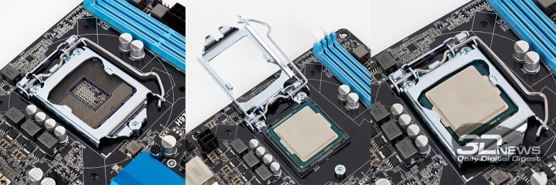 Установка центрального процессора Intel в гнездо LGA115X