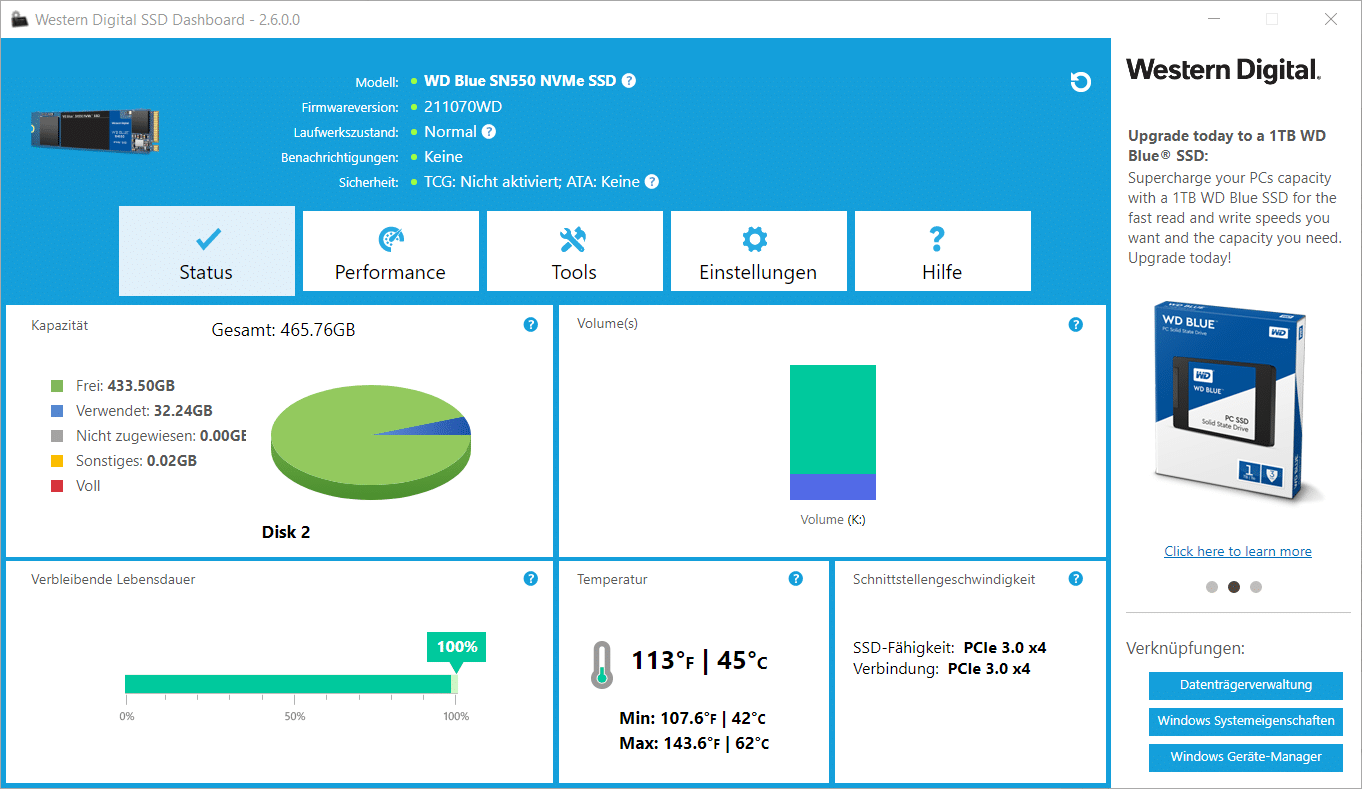 Western digital software for windows. Western Digital SSD dashboard. Western Digital dashboard HDD. Панель мониторинга -накопителей Western Digital. WD SSD Manager.