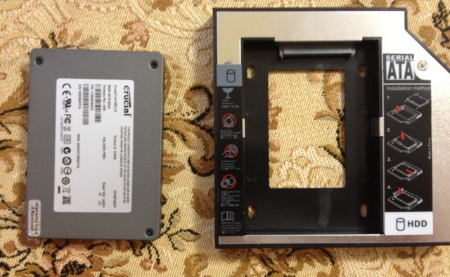 Переходник для установки SSD вместо DVD