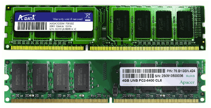 Память DDR2 и DDR3.