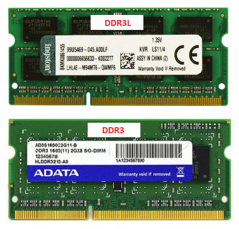 Память DDR3 и DDR3L для ноутбука.