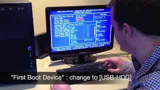 Changing BIOS settings in order to boot Webconverger from a USB stick