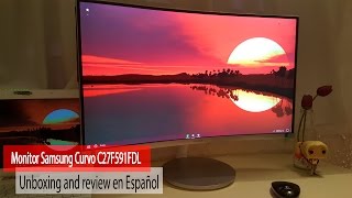 Monitor Samsung Curvo C27F591FDL | Unboxing and review en Español