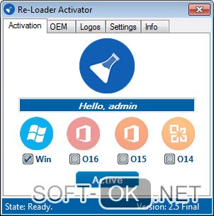 Активация Windows с помощью Re-Loader Activator