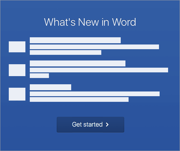 Начало активации Word 2016 для Mac