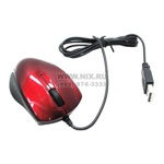 OKLICK Optical Mouse  525XS   Red&Black  (RTL)  USB 3btn+Roll,  уменьшенная