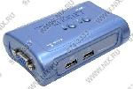 TRENDnet  TK-207K  2-port USB  KVM Switch (клавиатураUSB+мышьUSB+VGA15pin)(+2 кабеля)