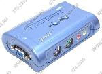 TRENDnet  TK-208K  2-port Audio KVM Switch (клавиатураPS/2+мышьPS/2+VGA15pin+Audio+Mic)(+2  кабеля)