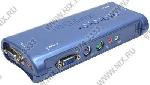 TRENDnet  TK-408K/R  4-port Audio  KVM Switch (клавиатураPS/2+мышьPS/2+VGA15pin+Audio+Mic)(+4 кабеля